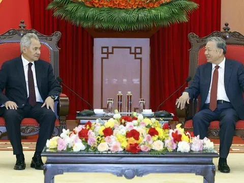 Tổng Bí thư Tô Lâm tiếp Thư ký Hội đồng An ninh Liên bang Nga