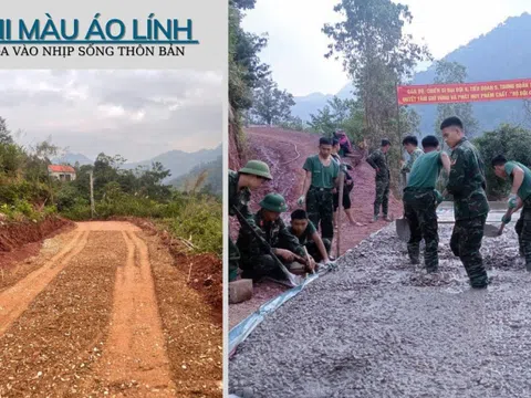 Khi màu áo lính hòa vào nhịp sống thôn bản