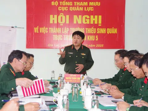 Hoàn thiện đề án thành lập Trường Thiếu sinh quân thuộc Quân khu 5