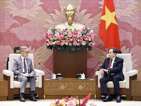 Chủ tịch Quốc hội Trần Thanh Mẫn tiếp Bộ trưởng Ngoại giao Lào