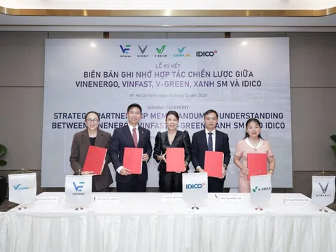 VinEnergo, VinFast, V-Green và Xanh SM hợp tác với IDICO ‘xanh hóa’ các khu công nghiệp