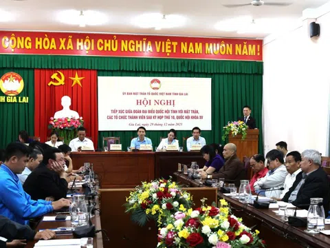 Phó Thủ tướng Hồ Đức Phớc cùng Đoàn ĐBQH Gia Lai tiếp xúc với MTTQ tỉnh và các tổ chức thành viên