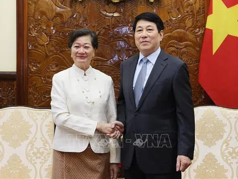 Chủ tịch nước Lương Cường tiếp Đại sứ Campuchia chào từ biệt