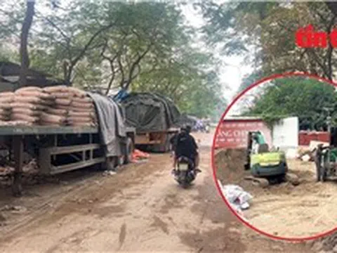 Loạt bãi vật liệu xây dựng ở phường Cầu Giấy gây bụi bặm, mất an toàn giao thông