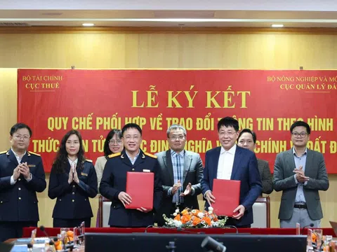 Liên thông dữ liệu điện tử trong xác định nghĩa vụ tài chính về đất đai