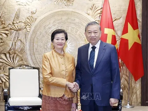 Tổng Bí thư Tô Lâm tiếp Đại sứ Campuchia Chea Kimtha đến chào từ biệt