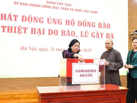 Ban Vận động cứu trợ Trung ương đã tiếp nhận tiền, hiện vật ủng hộ trị giá hơn 1.270 tỷ đồng