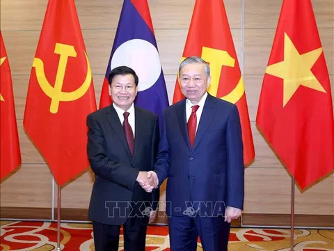 Chiêu đãi trọng thể chào mừng Tổng Bí thư, Chủ tịch nước Lào Thongloun Sisoulith và Phu nhân cùng Đoàn đại biểu cấp cao Lào