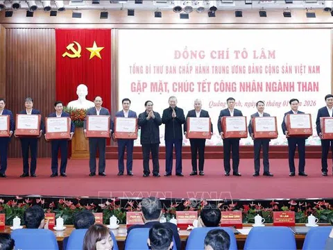 Tổng Bí thư Tô Lâm gặp mặt, chúc Tết công nhân ngành Than tại Quảng Ninh