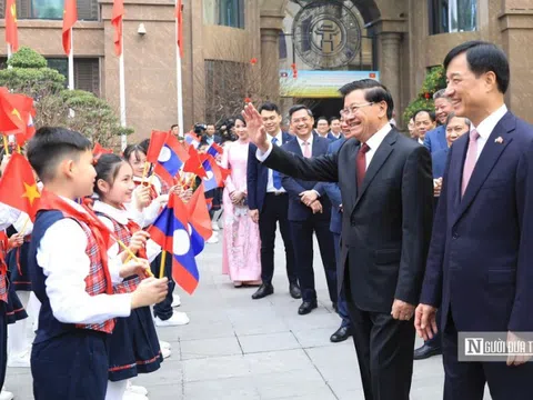 Tổng Bí thư, Chủ tịch nước Lào thăm, làm việc với Đảng bộ, chính quyền Hà Nội