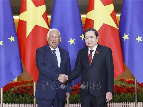 Chủ tịch Quốc hội Trần Thanh Mẫn hội kiến Chủ tịch Hội đồng châu Âu António Costa