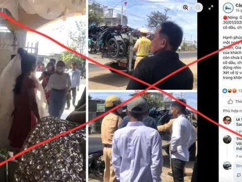 Thông tin CSGT "vào tận đám cưới bắt xe vi phạm" là sai sự thật