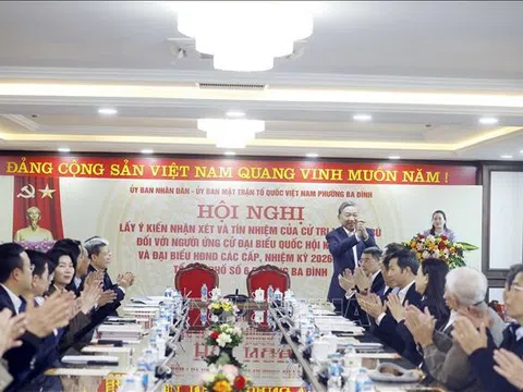 Tổng Bí thư dự Hội nghị lấy ý kiến cử tri nơi cư trú đối với người ứng cử đại biểu Quốc hội khóa XVI