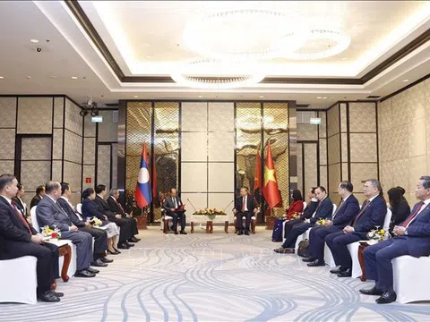 Tổng Bí thư Tô Lâm tiếp Chủ tịch Mặt trận Lào xây dựng đất nước