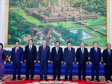 Tổng Bí thư Tô Lâm đồng chủ trì Cuộc gặp giữa Người đứng đầu ba Đảng Việt Nam - Campuchia - Lào