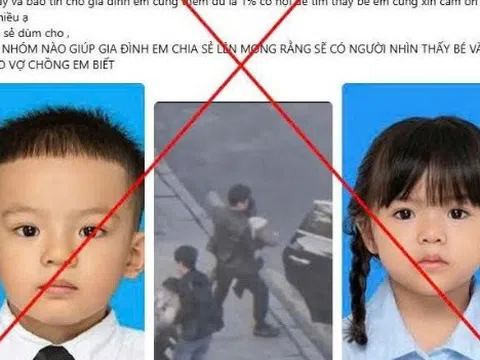 Bác tin "2 trẻ em bị bắt cóc tại khu vực Times City"
