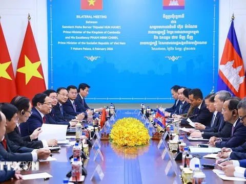 Thủ tướng Chính phủ Phạm Minh Chính hội kiến Thủ tướng Campuchia Hun Manet