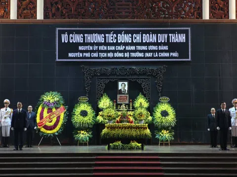 Lễ tang cấp Nhà nước nguyên Phó Chủ tịch Hội đồng Bộ trưởng Đoàn Duy Thành
