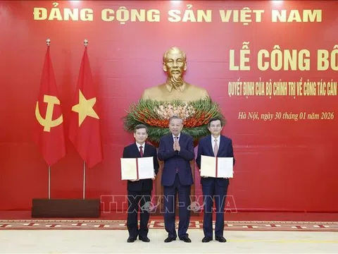 Phân công, bổ nhiệm, chỉ định Trưởng Ban Nội chính Trung ương và Giám đốc Học viện Chính trị quốc gia Hồ Chí Minh