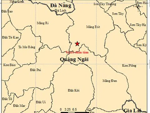 Quảng Ngãi xảy ra 7 trận động đất trong 2 ngày