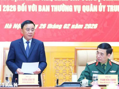 Hội nghị công bố quyết định kiểm tra, giám sát của Bộ Chính trị, Ban Bí thư đối với Ban Thường vụ Quân ủy Trung ương