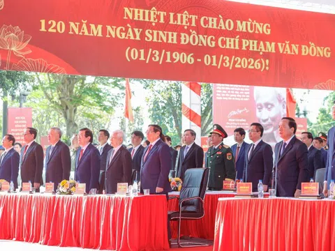 Thủ tướng Phạm Minh Chính dự lễ kỷ niệm 120 năm Ngày sinh Thủ tướng Phạm Văn Đồng