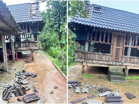 30 phút bị Lốc xoáy càn quyét, 116 nhà dân ở Quảng Ngãi hư hỏng