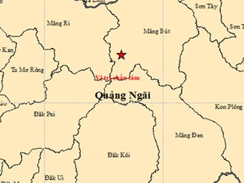 5 trận động đất liên tiếp xảy ra tại Quảng Ngãi