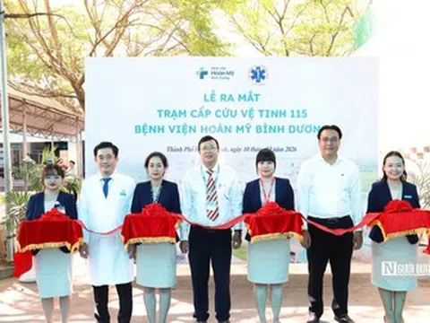 Bệnh viện Hoàn Mỹ Bình Dương ra mắt trạm cấp cứu vệ tinh 115