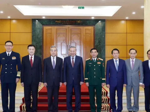 Tổng Bí thư Tô Lâm tiếp 3 Bộ trưởng Ngoại giao, Quốc phòng, Công an Trung Quốc