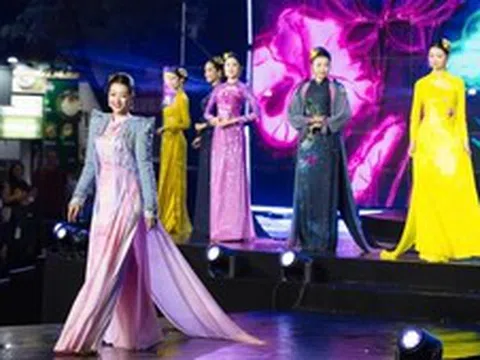 NTK Đỗ Trịnh Hoài Nam đưa nghệ thuật tranh đá quý lên áo dài Việt Nam