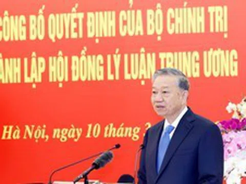 Tổng Bí thư Tô Lâm chủ trì Hội nghị công bố thành lập Hội đồng Lý luận Trung ương nhiệm kỳ 2026-2031