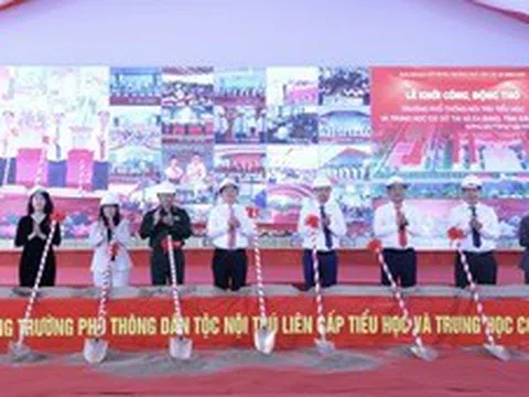 Phó Thủ tướng Hồ Quốc Dũng dự lễ động thổ xây dựng Trường Phổ thông nội trú liên cấp TH và THCS xã Ea Bung, Đắk Lắk