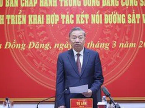 Tổng Bí thư Tô Lâm: Đường sắt kết nối Việt Nam - Trung Quốc phải là một đột phá chiến lược trong hợp tác kinh tế song phương