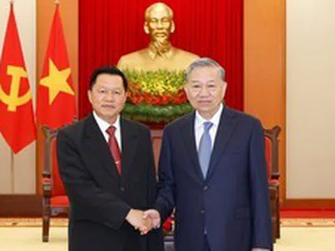 Tổng Bí thư Tô Lâm tiếp Đoàn đại biểu cấp cao Bộ Công an Lào