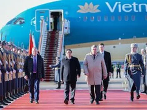 Thủ tướng Phạm Minh Chính tới Thủ đô Moscow, bắt đầu thăm chính thức Liên bang Nga