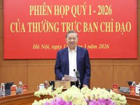 Thông báo Kết luận của Tổng Bí thư Tô Lâm, Trưởng Ban Chỉ đạo Trung ương về hoàn thiện thể chế, pháp luật tại Phiên họp quý I/2026