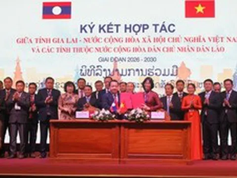 Gia Lai ký kết biên bản ghi nhớ hợp tác với 4 tỉnh của  Lào