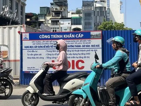 Công trình bể nước ngầm chống ngập tại chợ Hàng Da