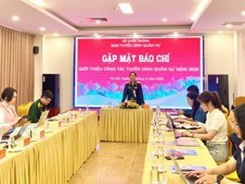 Tuyển sinh quân sự năm 2026: Tăng mạnh chỉ tiêu, thêm phương thức xét tuyển mới