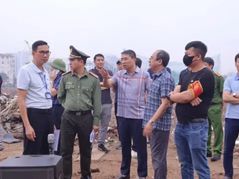 Cưỡng chế công trình vi phạm bảo đảm tiến độ dự án hồ điều hoà Phú Đô