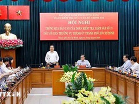 Thông qua Báo cáo kiểm tra, giám sát đối với Ban Thường vụ Thành ủy TPHCM