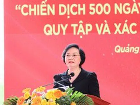 Phó Thủ tướng Phạm Thị Thanh Trà phát động Chiến dịch 500 ngày đêm tìm kiếm, quy tập và xác định danh tính hài cốt liệt sĩ