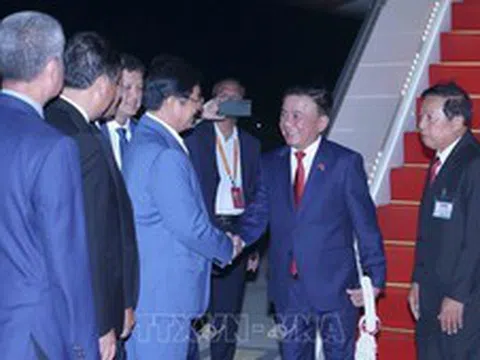 Thường trực Ban Bí thư Trần Cẩm Tú bắt đầu thăm chính thức Vương quốc Campuchia