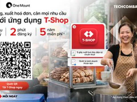 T-Shop của Techcombank: Quản lý bán hàng, thu tiền, kê khai thuế vào một nền tảng