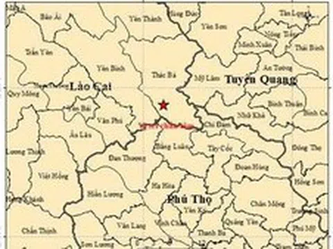 Xảy ra động đất 3.0 độ ở xã Thác Bà, tỉnh Lào Cai
