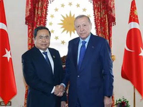 Chủ tịch Quốc hội Trần Thanh Mẫn hội kiến Tổng thống Thổ Nhĩ Kỳ Recep Tayyip Erdogan