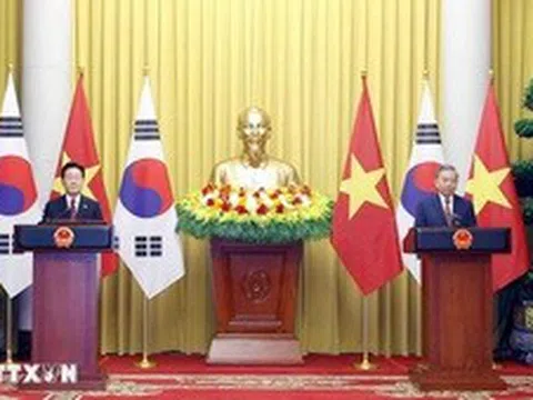 Tổng Bí thư, Chủ tịch nước Tô Lâm và Tổng thống Hàn Quốc gặp gỡ báo chí