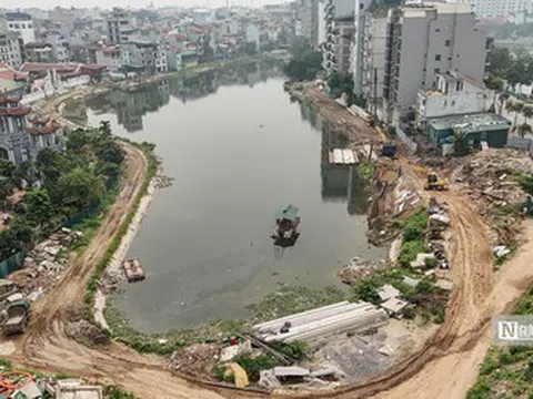 Hà Nội: Ì ạch thi công cải tạo hồ Tứ Liên