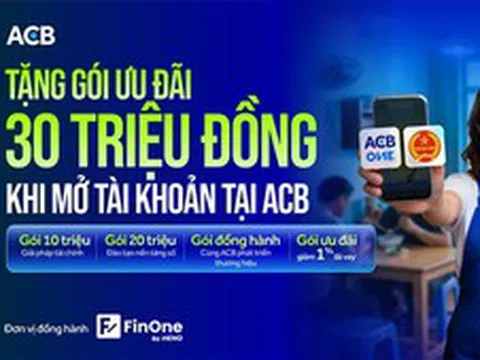 ACB: Triển khai gói ưu đãi đặc biệt 30 triệu cho hộ kinh doanh